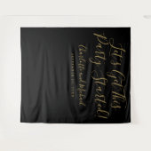 Tenture Fond de décor pour photo « Fête commencée » noir e (Devant (Horizontal))