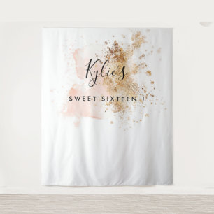 Tenture Fond de décor pour photobooth anniversaire Sweet S