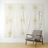 Tenture Fond de décor pour photobooth de mariage blanc or  (En situation (horizontale))