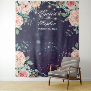 Tenture Fond de décor pour Photobooth de mariage floral vi