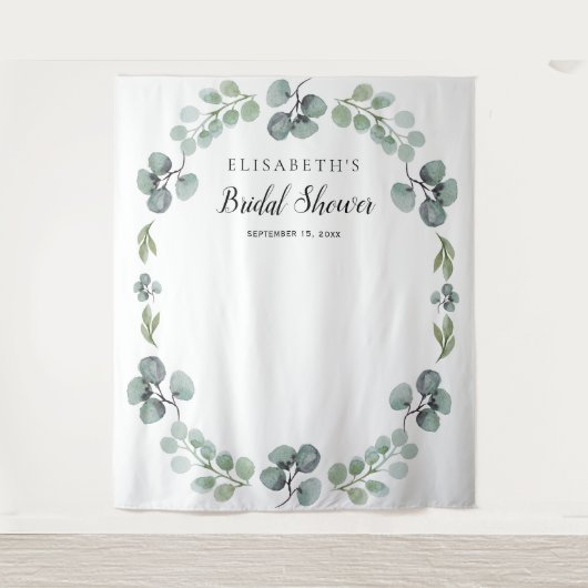 Tenture Fond de décor pour photobooth de shower de mariage (Devant)