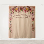 Tenture Fond de décor pour photomaton de mariage automnal  (Devant)