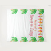 Tenture Fond de décor pour photomaton de soirée Luau Hawaï (Devant (Horizontal))