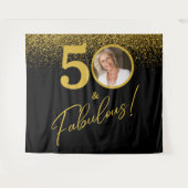 Tenture Fond de décor pour photos d'anniversaire : une éta (Devant (Horizontal))