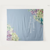 Tenture Fond de décor pour photos de douche de mariée aqua (Devant (Horizontal))