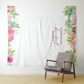 Tenture Fond de décor pour photos de mariage chic fleuri (En situation (horizontale))