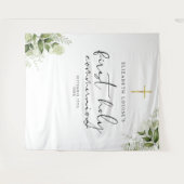 Tenture Fond de décor pour première communion avec verdure (Devant (Horizontal))