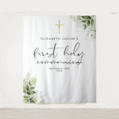 Tenture Fond de décor pour première communion avec verdure (Devant)