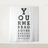 Tenture Fond de décor pour test de vue drôle avec message  (Devant)