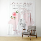 Tenture Fond de décor pour une élégante douche de mariée / (En situation)