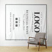 Tenture Fond de décor professionnel avec logo sur cadre no (En situation (horizontale))