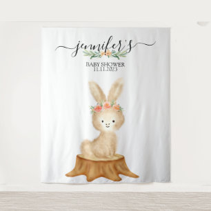 Tenture Fond de décoration bébé famille lapin animaux faun