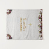 Tenture Fond de décoration de confirmation marbre or borde (Devant (Horizontal))