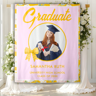 Tenture Fond de décoration de graduation avec noeud en gin