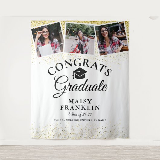 Tenture Fond de décoration de graduation moderne paillette (Devant)