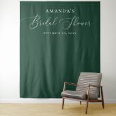 Tenture Fond de décoration de mariage avec écriture vert f (En situation)