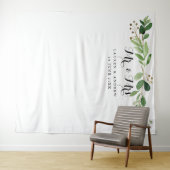 Tenture Fond de décoration de mariage avec feuilles d'euca (En situation (horizontale))