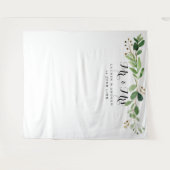 Tenture Fond de décoration de mariage avec feuilles d'euca (Devant (Horizontal))