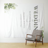 Tenture Fond de décoration de mariage avec typographie flo (En situation (horizontale))