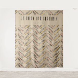 Tenture Fond de décoration de mariage beige Art Déco éléga