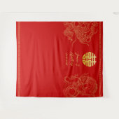 Tenture Fond de décoration de mariage dragon phénix chinoi (Devant (Horizontal))