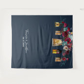 Tenture Fond de décoration de mariage élégant avec fleurs  (Devant (Horizontal))