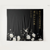 Tenture Fond de décoration de mariage en chinoiserie noir (Devant (Horizontal))