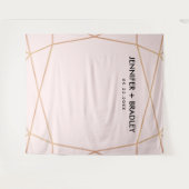 Tenture Fond de décoration de mariage en rose gold géométr (Devant (Horizontal))