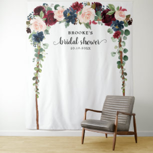 Tenture Fond de décoration de mariage floral rose Bourgogn