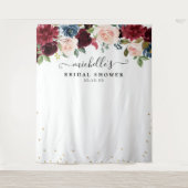 Tenture Fond de décoration de mariage floral rose pour une (Devant)