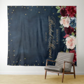 Tenture Fond de décoration de mariage floral rose pour une (En situation (horizontale))