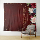 Tenture Fond de décoration de mariage floral rose pour une (En situation (horizontale))