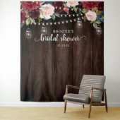 Tenture Fond de décoration de mariage floral rose pour une (En situation)