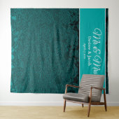 Tenture Fond de décoration de mariage sarcelle turquoise b (En situation (horizontale))
