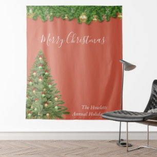 Tenture Fond de décoration de Noël pour photos de fête en