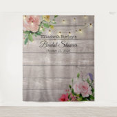 Tenture Fond de décoration de photo de douche de mariée Fl (Devant)