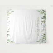 Tenture Fond de décoration de photo floral de verdure aqua (Devant (Horizontal))