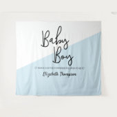 Tenture Fond de décoration garçon bébé bleu Panneau de bie (Devant (Horizontal))