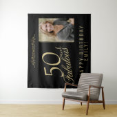 Tenture Fond de décoration pour 50 ans et fabuleux anniver (En situation)