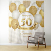 Tenture Fond de décoration pour 50e anniversaire avec ball (En situation)