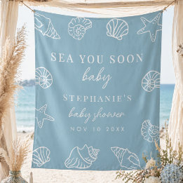 Tenture Fond de Décoration pour Baby Shower Bleu Poussiére