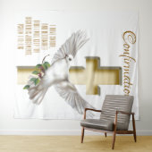 Tenture Fond de décoration pour confirmation baptême avec  (En situation (horizontale))