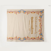 Tenture Fond de décoration pour fête de Quinceanera avec f (Devant (Horizontal))