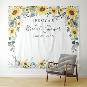 Tenture Fond de décoration pour mariage avec tournesols et