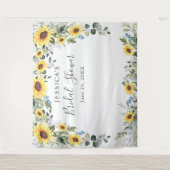 Tenture Fond de décoration pour mariage avec tournesols et (Devant)