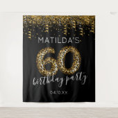 Tenture Fond de décoration pour photo d'anniversaire 60 an (Devant)