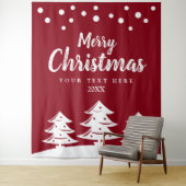 Tenture Fond de décoration pour photo de fête de Noël avec (En situation)