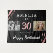 Tenture Fond de décoration pour photo noir pour 30e annive (Devant (Horizontal))