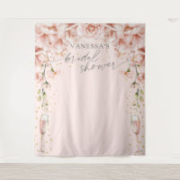 Fond de déjeuner rose et pétillant floral pour la