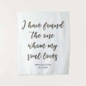 Tenture Fond de devis de mariage personnalisé J'ai trouvé  (Devant)